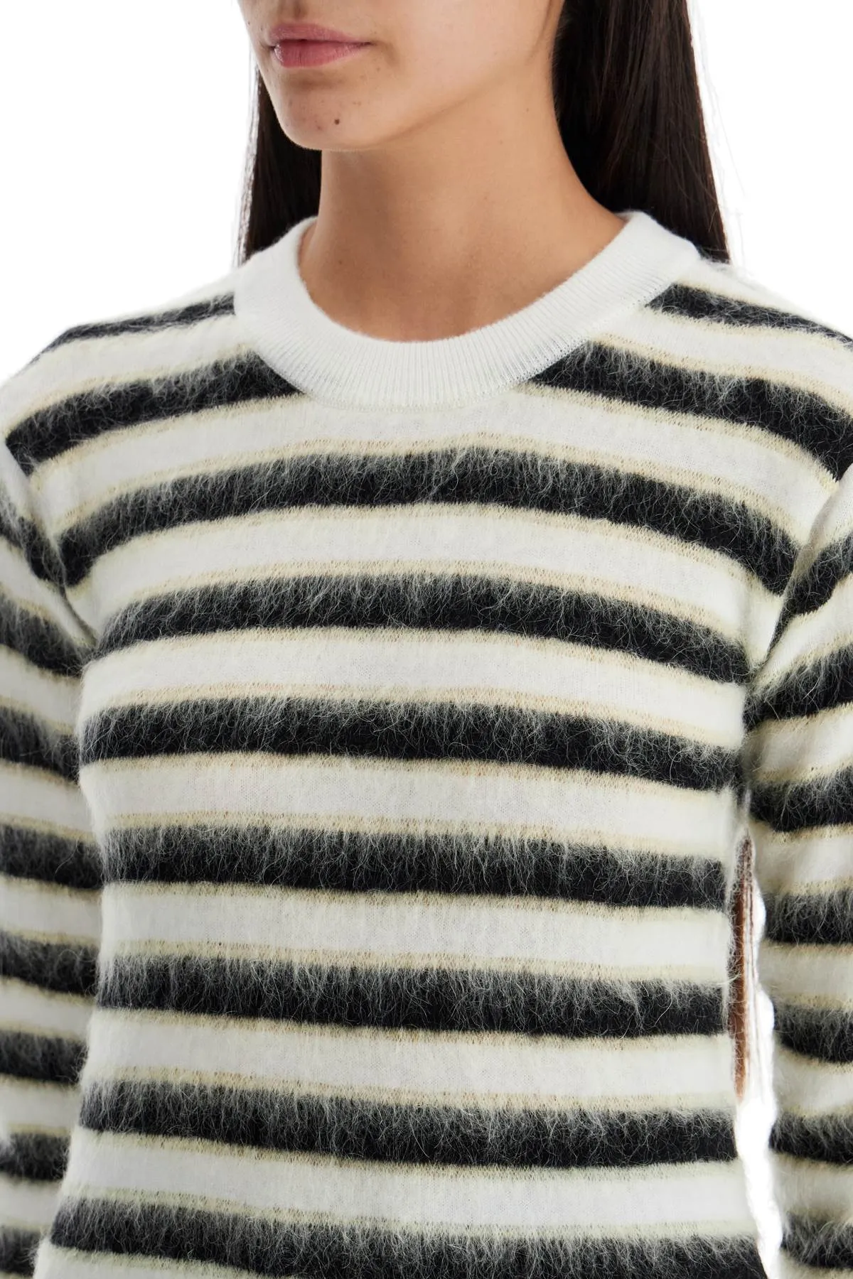 striped crewneck pullover GCMD0544Q0 UFW617 ALABASTER
