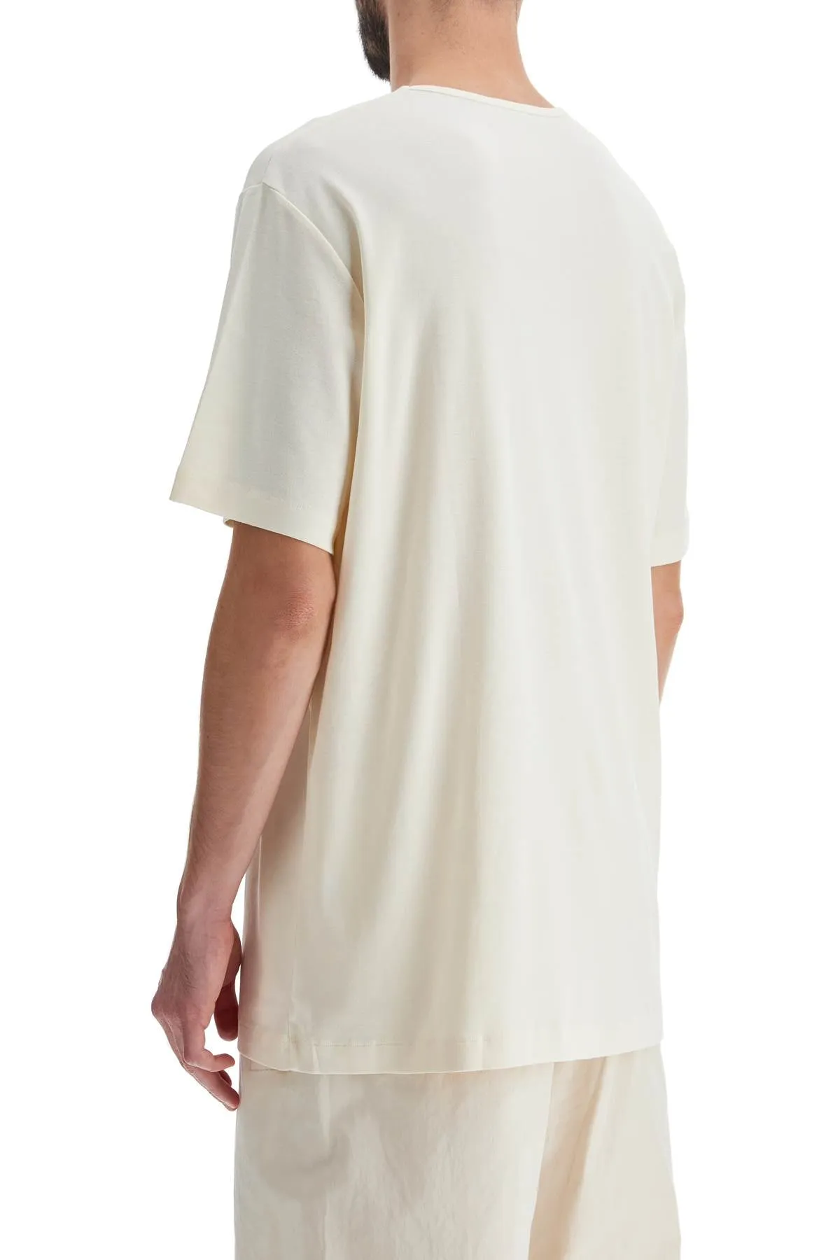 t-shirt with wide round neck TO1109 LJ1016 LIGHT CREAM
