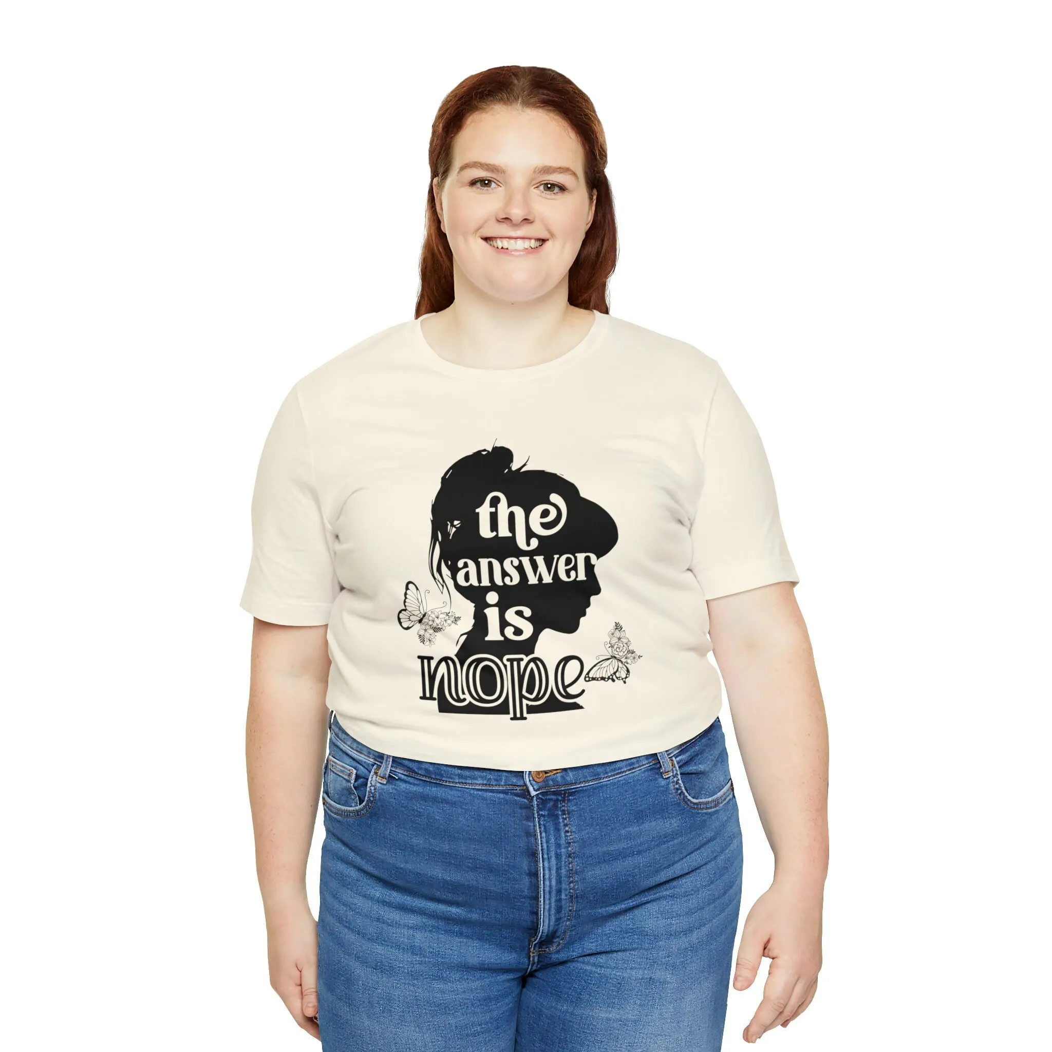 The Answer is Nope Etsy T- Shirt | No Offense | No Pain | Difficult Woman | Challenging Love M23 T-shirt Designs