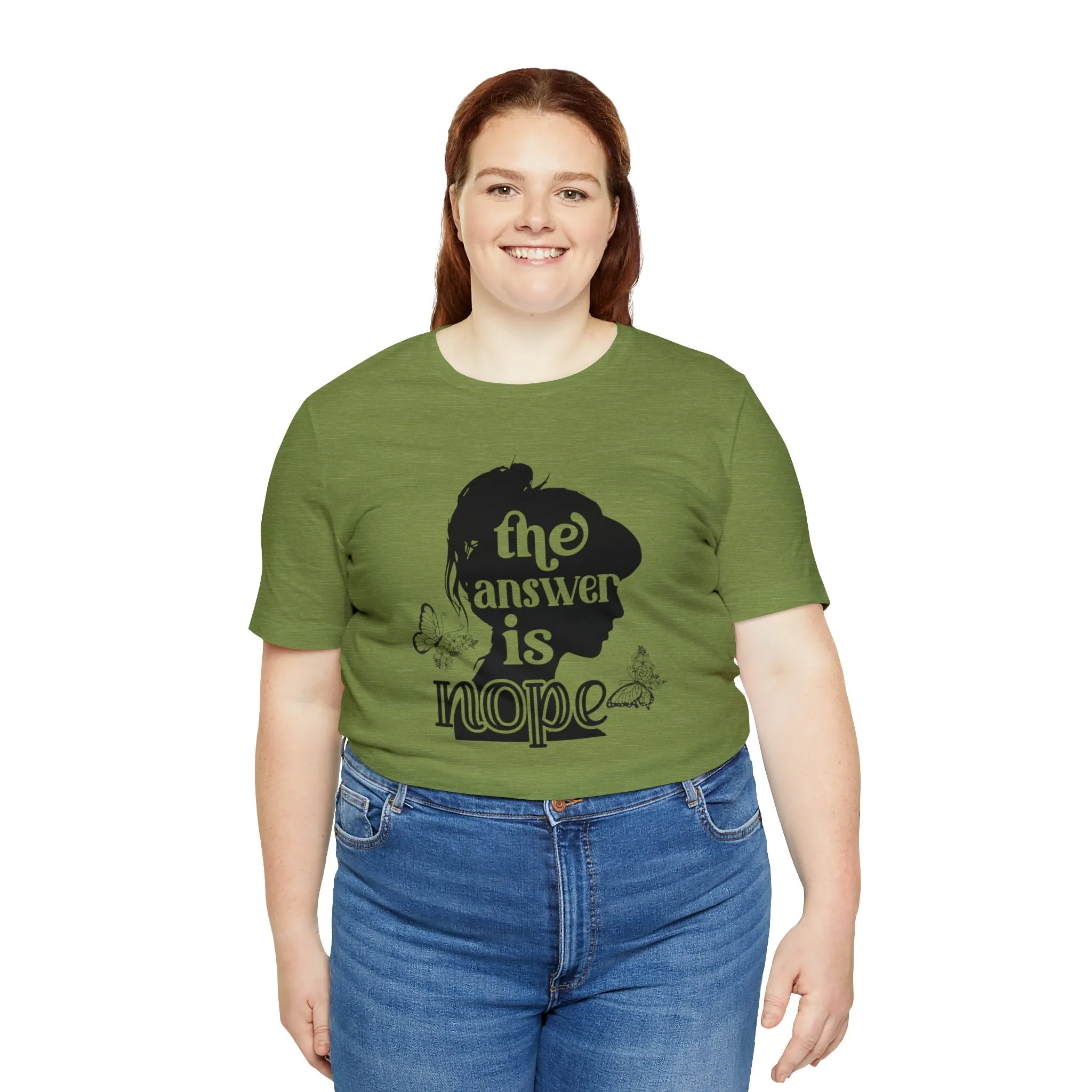 The Answer is Nope Etsy T- Shirt | No Offense | No Pain | Difficult Woman | Challenging Love M23 T-shirt Designs