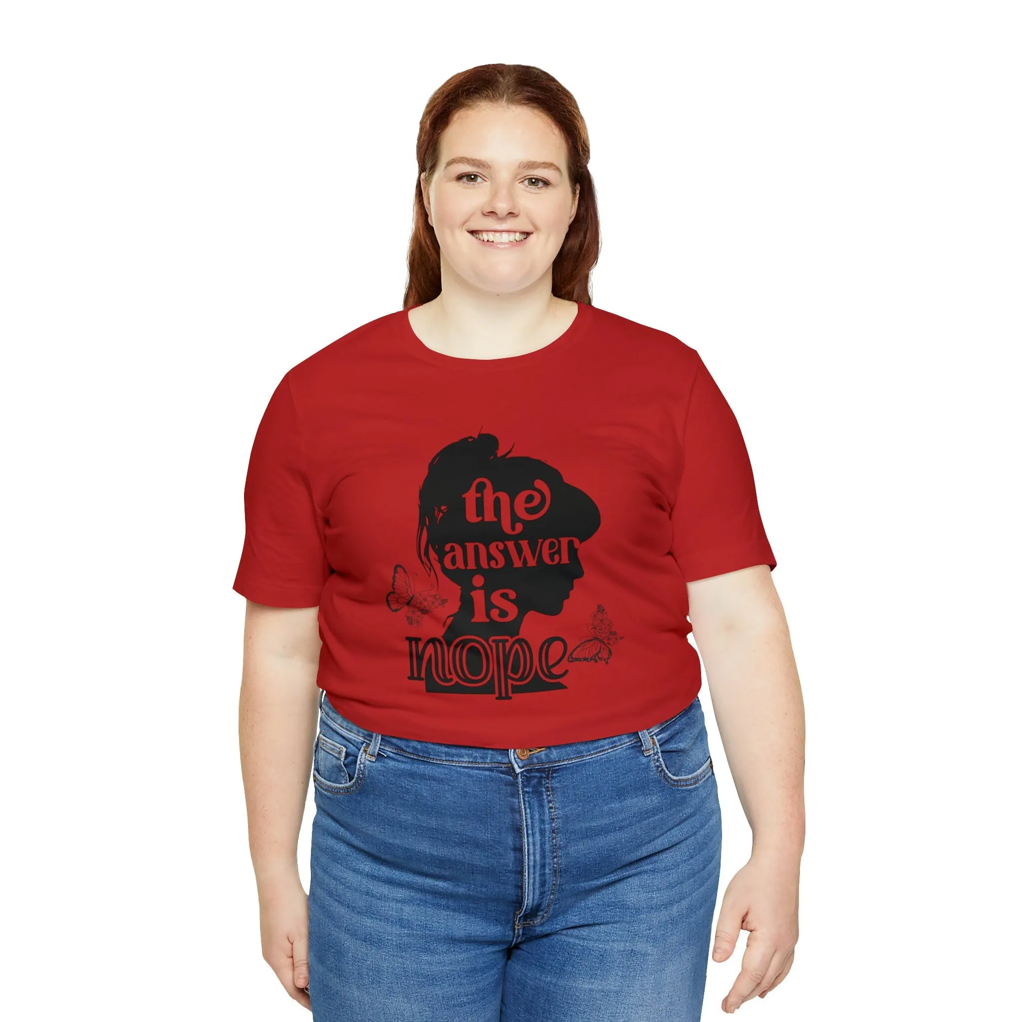 The Answer is Nope Etsy T- Shirt | No Offense | No Pain | Difficult Woman | Challenging Love M23 T-shirt Designs