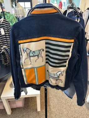 The Dark Denim Jacket - Black and Blue Horse
