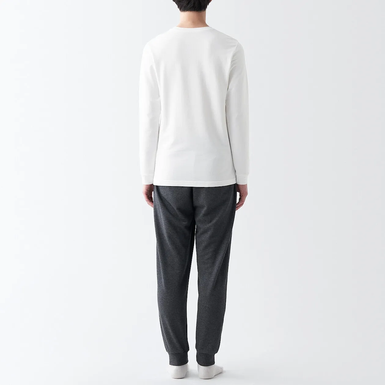 Thick Cotton Crew Neck Long Sleeve T-shirt 
