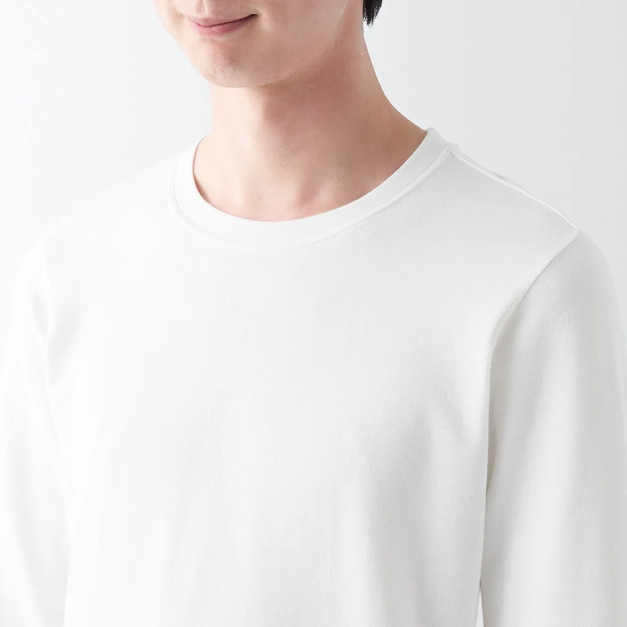 Thick Cotton Crew Neck Long Sleeve T-shirt 