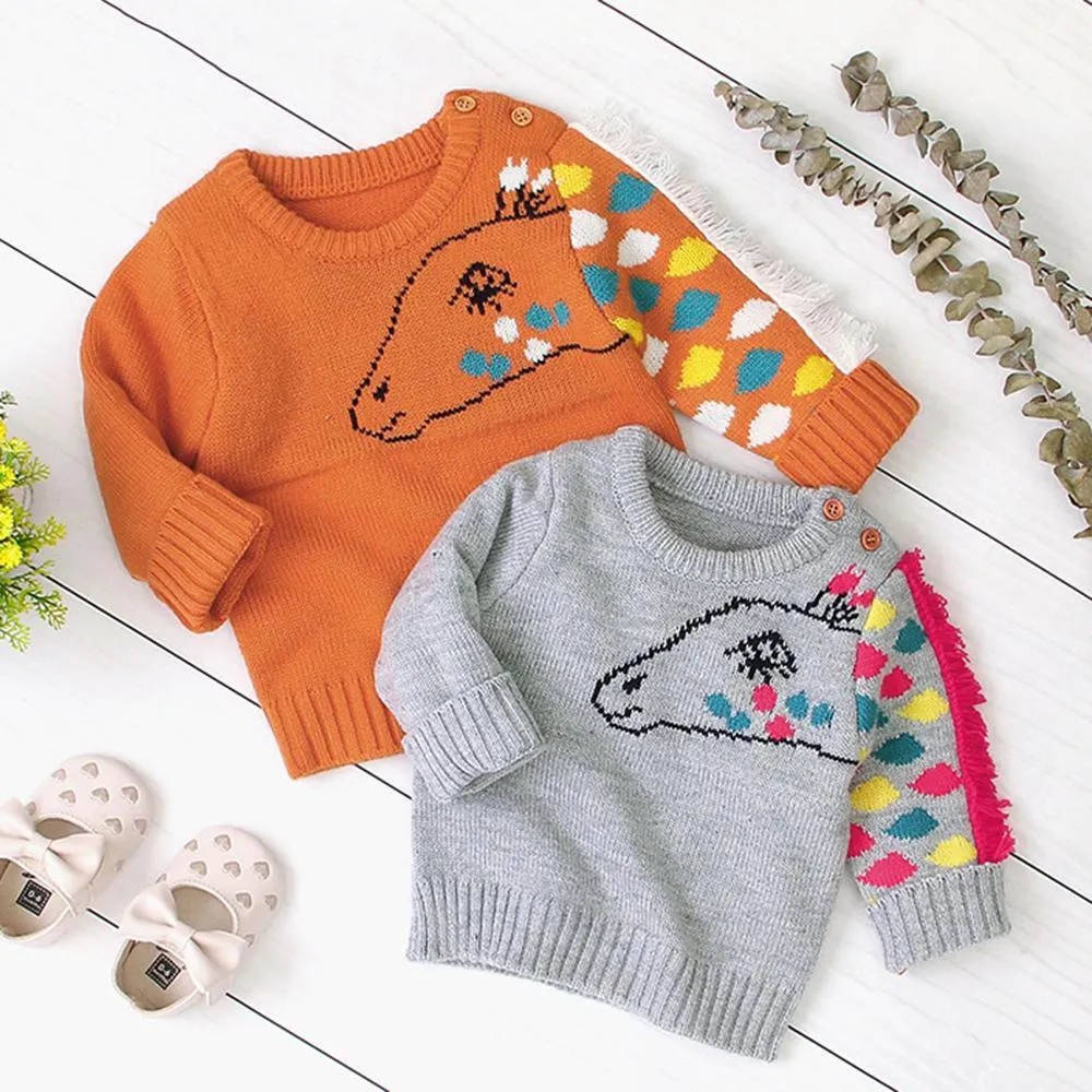 Unisex Cartoon Pony Knitted Pullover Sweaters Buy Baby Clothes Wholesale