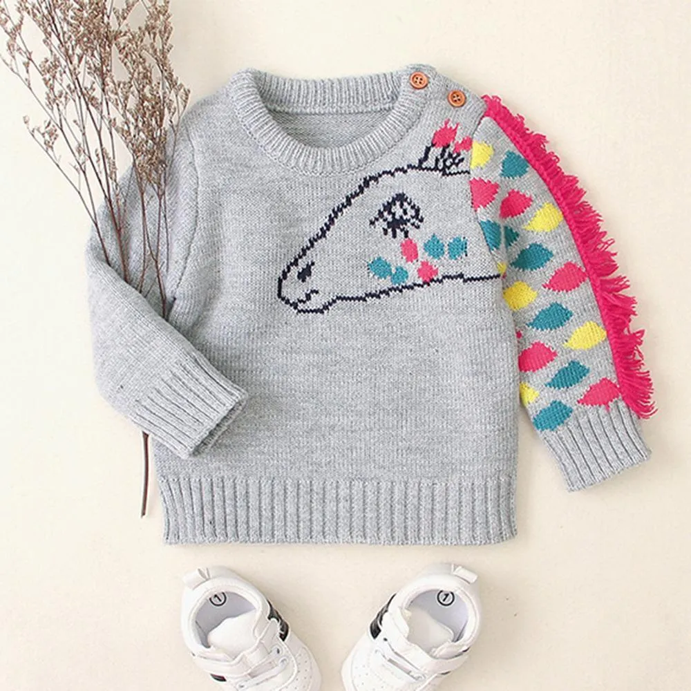 Unisex Cartoon Pony Knitted Pullover Sweaters Buy Baby Clothes Wholesale