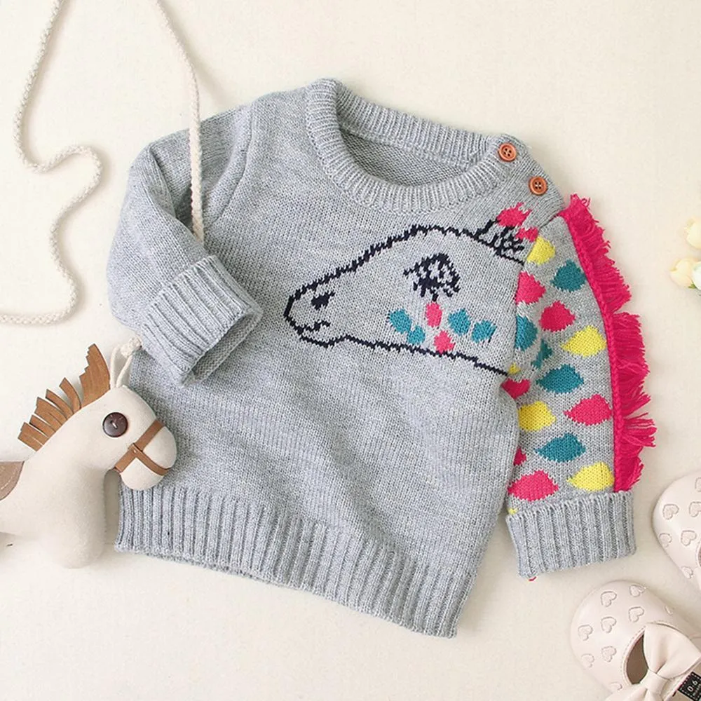 Unisex Cartoon Pony Knitted Pullover Sweaters Buy Baby Clothes Wholesale