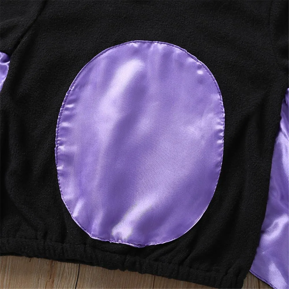 Unisex Halloween Bat Hooded Long Sleeve Jackets