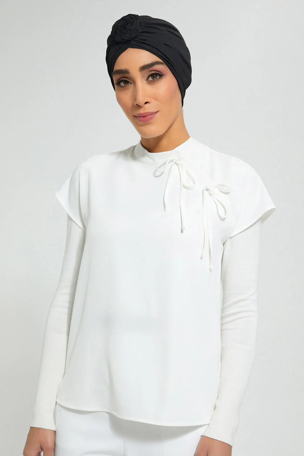 White Short Sleeve Blouse