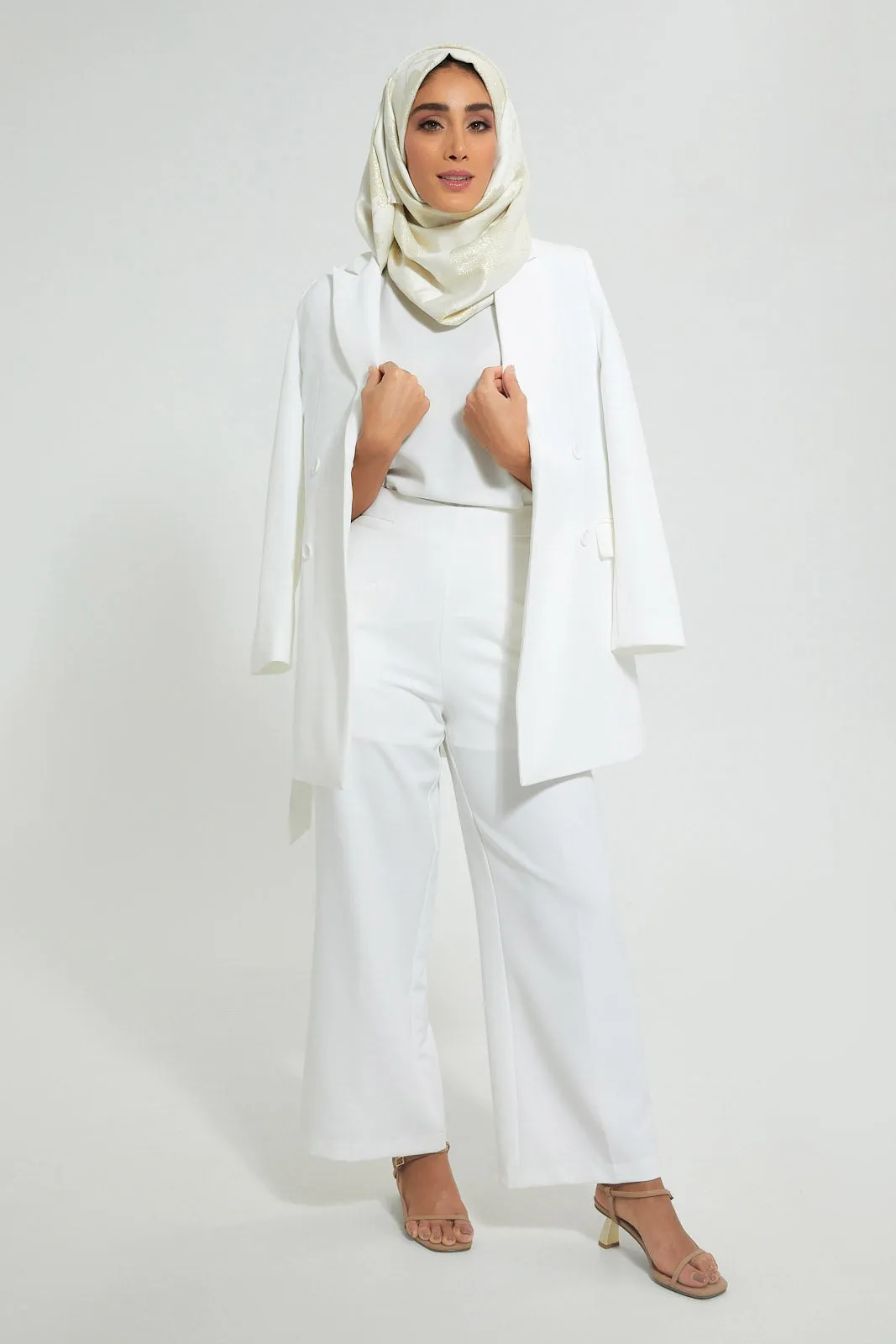 White Short Sleeve Blouse