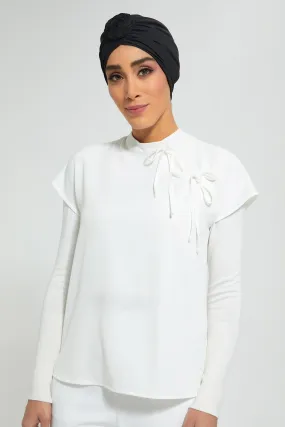 White Short Sleeve Blouse