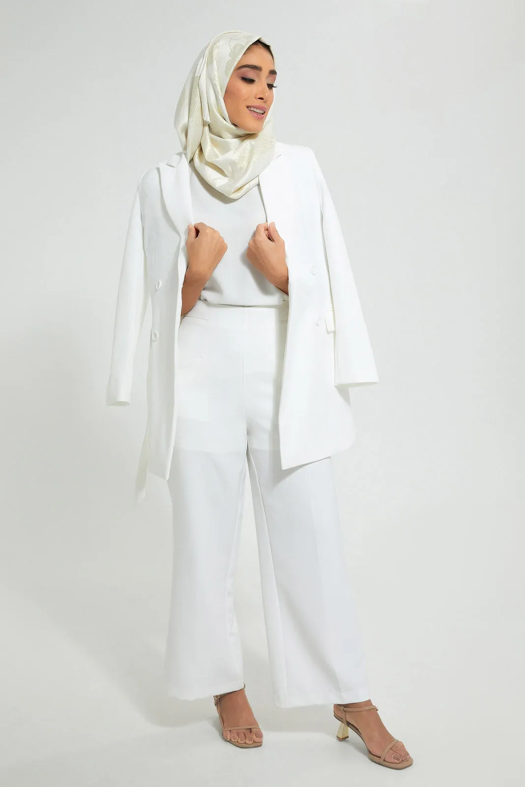 White Short Sleeve Blouse
