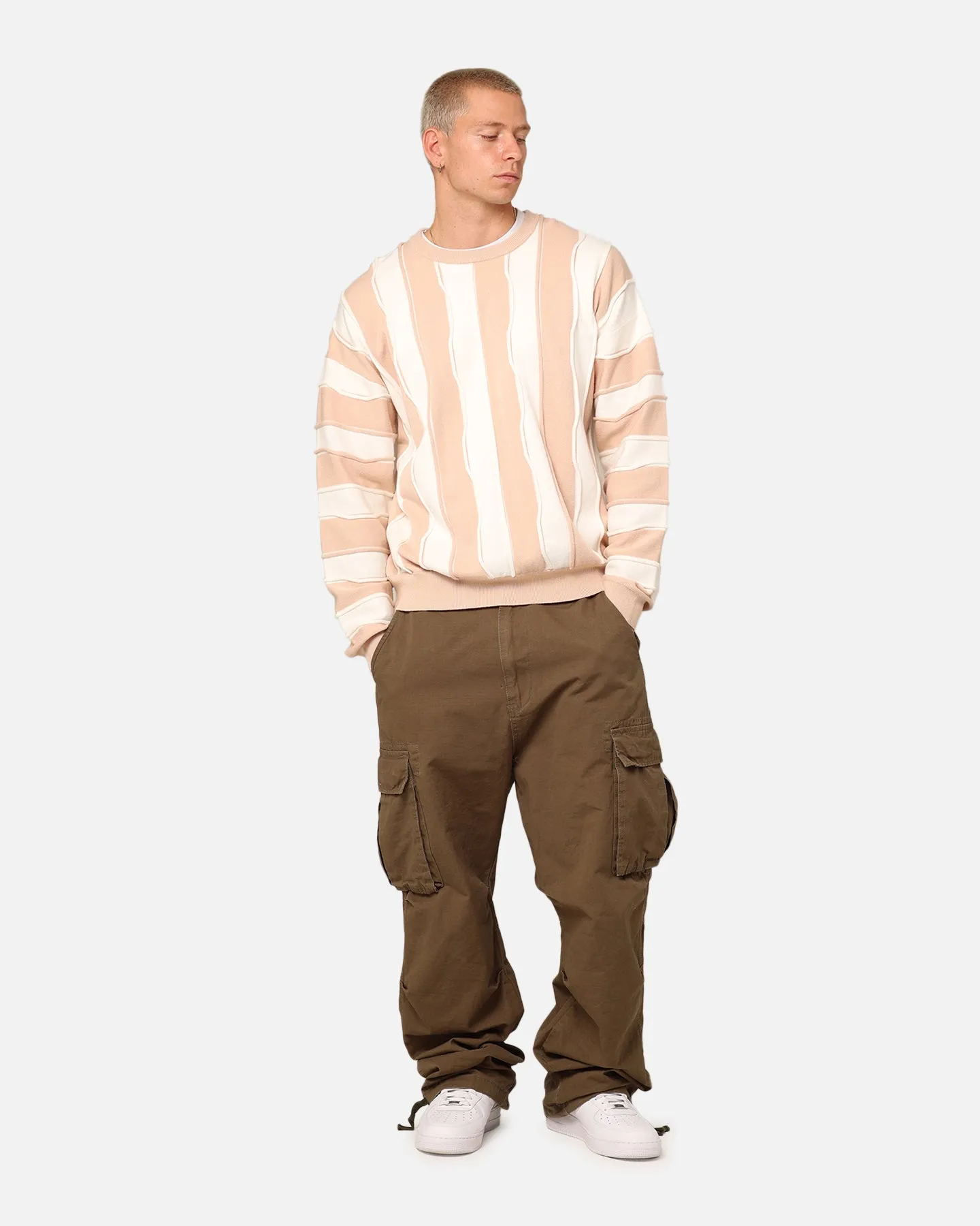 XXIII Wavy Slouch Sweater Cream/White